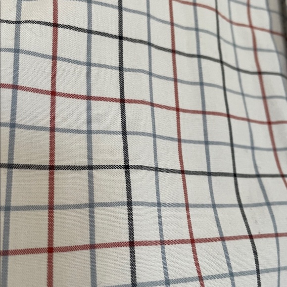 Men's L Wrangler White check Button down short sleeve Shirt left breast pocket - Picture 5 of 10